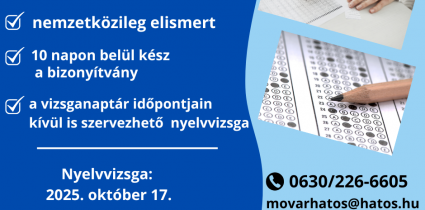 Goethe nyelvvizsga októberben